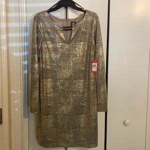 NWT Vine Camuto Metallic Dress